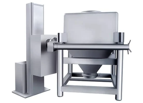 HTD Series High Quality Single Arm Lifting Replaceable Bin Mixer Replaceable Hopper Blender (2)